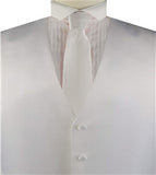 Cream Solid Plain Classical Tuxedo/Wedding Waistcoat+Necktie+Bowtie+Hanky