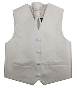 Cream Wedding Flower Classical Microfiber Boy Waistcoat+Cravat for Tuxedo/Suit/Foraml Wear