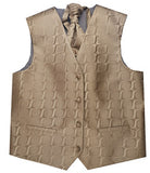 Beige Paisley Wedding Flower Classical Microfiber Boy Waistcoat+Cravat for Tuxedo/Suit/Foraml Wear