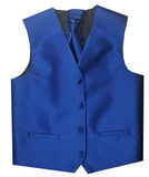 Blue Wedding Flower Classical Microfiber Boy Waistcoat+Cravat for Tuxedo/Suit/Foraml Wear