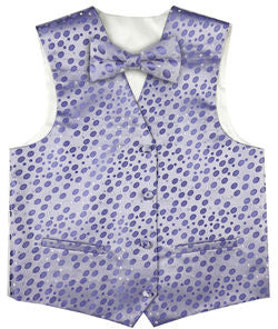 Light Purple Wedding Flower Classical Microfiber Boy Waistcoat+Bowtie for Tuxedo/Suit/Foraml Wear