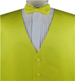 Sulphur Solid Plain Classical Suit/Tuxedo Waistcoat+Necktie+Bowtie+Hanky