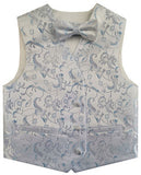 Sky Blue Wedding Flower Classical Microfiber Boy Waistcoat+Bowtie for Tuxedo/Suit/Foraml Wear