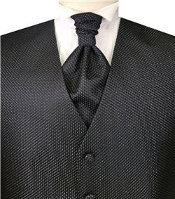 Black Dot Classical Bridegroom Waistcoat+Cravat+Hanky