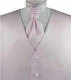 Solid Pink Plain Fabric Classical Dress/Bridal Waistcoat+Cravat+Hanky