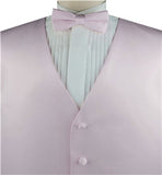 Light Pink Solid Plain Classical Suit/Tuxedo Waistcoat+Necktie+Bowtie+Hanky