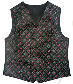 Lady Santa Claus Pattern  Microfiber Woven Fabric Classical Christmas Waistcoat
