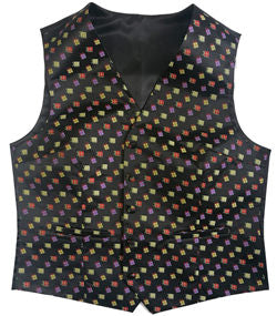 Lady Christmas Box Pattern  Microfiber Woven Fabric Classical  Waistcoat