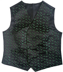 Lady Christmas Tree Pattern  Microfiber Woven Fabric Classical  Waistcoat