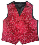 Lady Christmas Crutches Pattern  Microfiber Woven Fabric Classical  Waistcoat