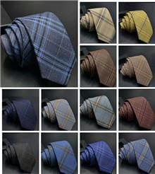 Wool Chequer Classical High Quality Necktie