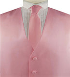 Light Salmon Solid Plain Classical Tuxedo/Wedding Waistcoat+Necktie+Bowtie+Hanky