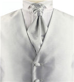 Silver Chequer Dress/Bridal Waistcoat+Cravat+Hanky