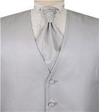 Silver Dot Classical Wedding Tailored Waistcoat+Cravat+Hanky