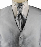 Grey Chequer Dress/Bridal Waistcoat+Cravat+Hanky