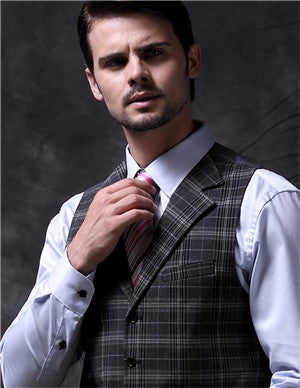 Dark Grey Tuxedo Collared and Chest Pocket Waistcoat+Bowtie