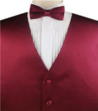 Light Burgundy Solid Plain Classical Tuxedo/Wedding Waistcoat+Necktie+Bowtie+Hanky