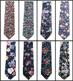 Fashion Printed Cotton Flower Pattern Necktie 6.5cm Width Top Width