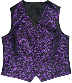 Lady Purple&Black Swirl Classical Fashion Waistcoat