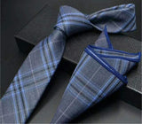 Wool  Classical Business High Quality Necktie+Hanky