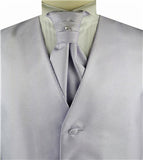 Light Lavender Classical Bridegroom Waistcoat+Cravat+Hanky