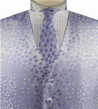 Lavender Classical Dot Bridegroom Waistcoat+Necktie+Bowtie+Hanky