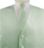 Light Sea Green Solid Plain Classical Tuxedo/Wedding Waistcoat+Necktie+Bowtie+Hanky