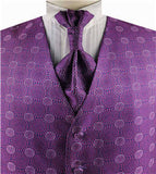 Colorful Little Floral Classical Tuxedo Tailored Waistcoat+Cravat+Hanky