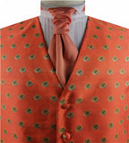 Orange Dot  Classical Fashion Waistcoat+Bowtie+Hanky