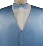 Light Blue Classical Tuxedo/Wedding Waistcoat+Necktie+Bowtie+Hanky