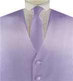 Light Lavender Solid Plain Classical Tuxedo/Wedding Waistcoat+Necktie+Bowtie+Hanky