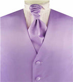 Solid Dark Violet Plain Fabric Classical Tuxedo Waistcoat+Cravat+Hanky