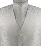 Cream Paisley Classical Tuxedo/Wedding Waistcoat+Necktie+Bowtie+Hanky