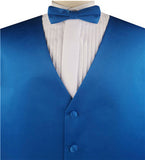 Blue Classical Tuxedo/Wedding Waistcoat+Necktie+Bowtie+Hanky