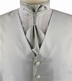 Stripe Classical Man's Custom Made Tuxedo Vest+Cravat+Hanky