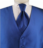 Blue Dot Classical Wedding Tailored Waistcoat+Cravat+Hanky