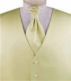 Solid Honeydew Plain Fabric Classical Dress/Bridal Waistcoat+Cravat+Hanky