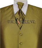 Gold Dot Classical Tuxedo Microfiber Waistcoat+Cravat+Hanky