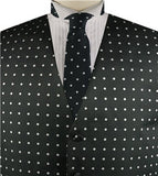 Black and White Dot Classical Bridegroom Waistcoat+Necktie+Bowtie+Hanky