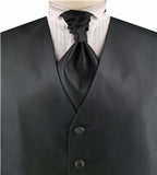 Black Dot Classical Bridegroom Poly Waistcoat+Cravat+Hanky