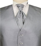 Silver Dot Classical Tuxedo Microfiber Waistcoat+Cravat+Hanky