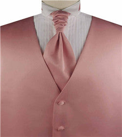 Solid Tomato Plain Fabric Classical Tuxedo Waistcoat+Cravat+Hanky