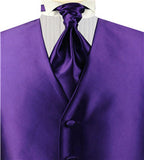 Solid Indigo Shining  Classical Wedding Waistcoat+Necktie+Hanky