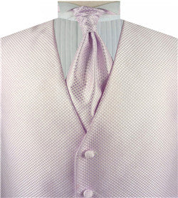 Pink Dot  Lurex Yarn  Classical Wedding Tuxedo Waistcoat with Black Bowtie+Hanky