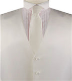 Ivory Solid Plain Classical Tuxedo/Wedding Waistcoat+Necktie+Bowtie+Hanky