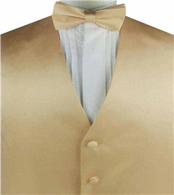 Solid Goldenrod Plain Fabric Classical Dress/Bridal Waistcoat+Cravat+Hanky