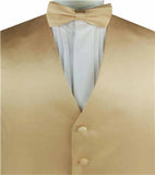 Solid Goldenrod Plain Fabric Classical Dress/Bridal Waistcoat+Cravat+Hanky