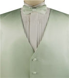 Tea Green Solid Plain Classical Tuxedo/Wedding Waistcoat+Necktie+Bowtie+Hanky