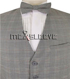 Light Champagne  Men's Formal Viscose Grid  Fashion Suit/Business/Wedding Waistcoat with  Bowtie