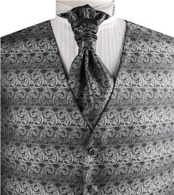 Slivler&Black Smaller Paisley Dress/Bridal Tailored  Waistcoat+Cravat+Hanky